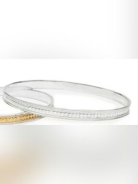 Anna Beck Dotted Sterling Silver Bangle Bracelet.
